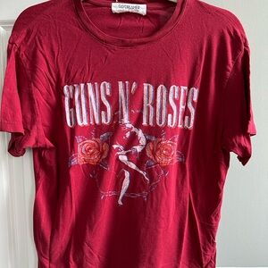 Daydreamer for Free People Guns N' Roses Red T-Shirt Small